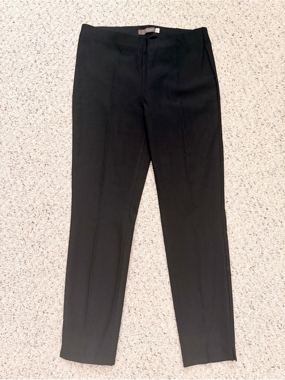 crosby. Women’s Elegant Black Stretch Ponte Pull-On Pants